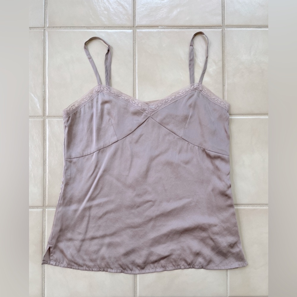 Laura Clement - 100% Silk Muted Pink French Designer Camisole top - US Size 4